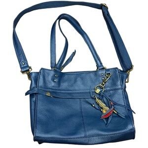 ✨The Sak Pebbled Leather Convertible Shoulder & Crossbody Bag – Blue 👜✨